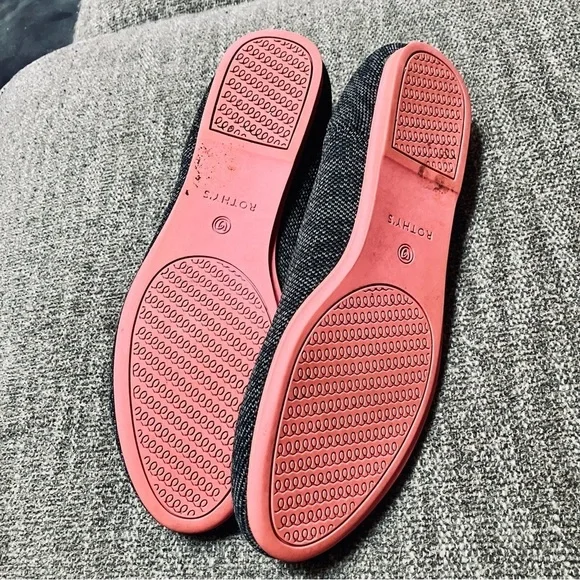 Rothy’s The Flat Round Toe gray w/ pink Comfort Ballet Flats Women’s Size 9 US - Picture 3 of 6